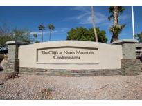 The Cliffs at North Mountain Condominiums community sign at 1720 E Thunderbird Rd # 2078, Phoenix, AZ 85022
