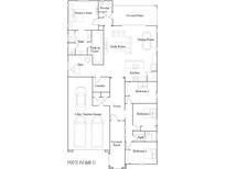Layout showcasing the home's spacious rooms, including an owner's suite and 3-car garage at 15032 W Gray Fox Trl, Surprise, AZ 85387