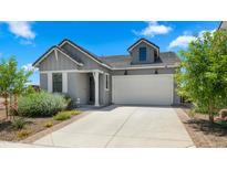 Charming single-Gathering home featuring a well-maintained lawn, two-car garage, and attractive architectural details at 15720 S 182Nd Ave, Goodyear, AZ 85338