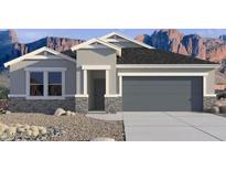 Charming single-story home with desert landscaping and mountain views at 5772 E Axle Ln, San Tan Valley, AZ 85140