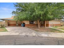 Charming single-story home featuring a covered carport and mature shade tree in the front yard at 6707 N 42Nd Ave, Phoenix, AZ 85019