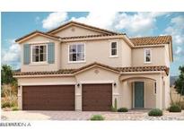 Charming two-story home featuring a two-car garage and desert landscaping at 40547 W Michaels Dr, Maricopa, AZ 85138