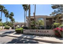 Villa Royale, a beautiful building at McCormick Ranch with lush landscaping and palm trees at 8653 E Royal Palm Rd # 1006, Scottsdale, AZ 85258