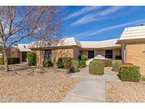 Charming single-story home with well-maintained landscaping and a tile roof at 10510 W Palmeras Dr, Sun City, AZ 85373