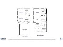 Detailed floor plan showcases the layout of the home, including the kitchen, bedrooms, and garage at 21248 N 58Th St, Phoenix, AZ 85054