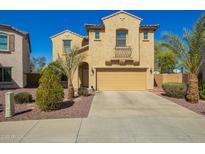 Charming two-story home featuring a tile roof, desert landscaping, and a two-car garage at 16238 N 22Nd Ln, Phoenix, AZ 85023