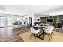 Open floor plan combines kitchen, dining, and living areas for seamless living at 4617 E La Puente Ave, Phoenix, AZ 85044
