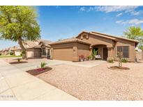 Charming single-story home features a well-manicured lawn and inviting entryway at 4630 E Mountain Vista Dr, Phoenix, AZ 85048