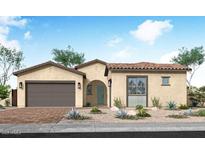 Charming single-story home featuring a tile roof, arched entry, and a two-car garage at 2536 E Tepenade Dr, San Tan Valley, AZ 85140