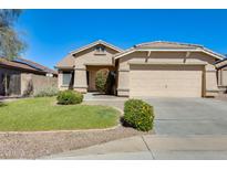 Charming single-story home with a well-manicured lawn and a two-car garage at 13536 W Peck Dr, Litchfield Park, AZ 85340