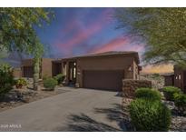 Attractive single-story home with a private driveway and mature desert landscaping at 16248 E Ridgeline Dr, Fountain Hills, AZ 85268