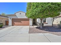Charming single-story home with a well-maintained front yard and a two-car garage, offering curb appeal and convenience at 29674 N 127Th Ln, Peoria, AZ 85383
