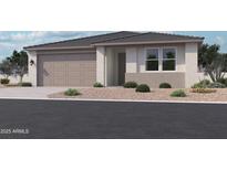 Inviting single-story home featuring a neutral color palette, desert landscaping, and a two-car garage at 15776 W Beryl Ave, Waddell, AZ 85355