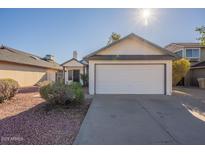 Charming single-Gathering home featuring a one-car garage, well-maintained landscaping and a driveway at 10647 N 63Rd Dr, Glendale, AZ 85304