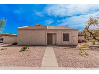 Charming single-story home with a desert landscape and a red tile roof at 1342 W Emerald Ave # 381, Mesa, AZ 85202