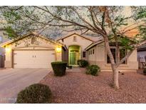 Charming single-story home featuring a well-manicured yard and inviting front entrance at 2123 S Bristol Dr, Mesa, AZ 85209