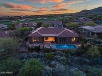 Upscale neighborhood featuring lush golf course and desert landscape at 41809 N La Cantera Dr, Anthem, AZ 85086