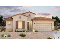Charming single-story home featuring a tile roof, neutral stucco and desert landscaping for low maintenance appeal at 20258 W Catalina Dr, Buckeye, AZ 85396