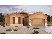 Charming single-story home with desert landscaping, a barrel tile roof, and an attached two-car garage at 20263 W Catalina Dr, Buckeye, AZ 85396