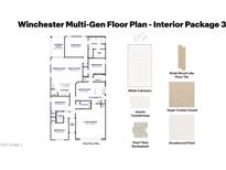 This floor plan features a spacious layout with a living room, bedrooms, kitchen, and covered patio at 7407 W Whitehorn Trl, Peoria, AZ 85383