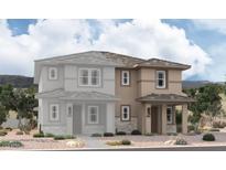 A modern two-story home with stone accents, a covered entry, and desert landscaping creates curb appeal at 2830 N Evergreen St, Buckeye, AZ 85396
