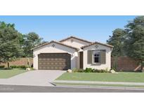 Charming single-story home with a two-car garage, desert landscaping, and a neutral color palette at 38203 N Stillmeadow Rd, San Tan Valley, AZ 85140