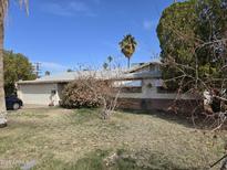 Charming single-story home featuring a well-maintained lawn and mature landscaping at 7320 E Latham St, Scottsdale, AZ 85257