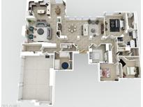 Detailed floor plan showcasing the layout of the home with multiple bedrooms, living areas, and a spacious garage at 4055 N Recker Rd # 82, Mesa, AZ 85215