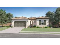 Charming single-story home with a tile roof and well-maintained landscaping at 17563 W Victory St, Goodyear, AZ 85338