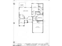 Detailed floor plan showcasing the layout of the home with the kitchen, great room, and Primary bedroom suite at 19740 N Wind Rose Way, Surprise, AZ 85374