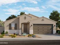 Charming single-story home featuring a neutral color scheme, desert landscaping, and a two-car garage at 16081 W Remuda Dr, Surprise, AZ 85387