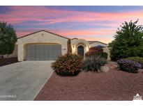 Charming single-story home with beautiful desert landscaping and a well-manicured lawn at 12738 W Nogales Dr, Sun City West, AZ 85375