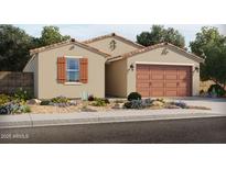 Charming single-story home with a two-car garage and desert landscaping, featuring tan stucco and a red tile roof at 355 S Calle Miguel --, Casa Grande, AZ 85194