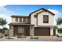 Charming two-story home with a two-car garage, a mix of siding and brick, and a well-manicured lawn at 1458 E Prescott St, Gilbert, AZ 85298
