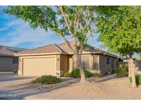 Charming single-story home with a well-manicured front yard, desert landscaping, and a neutral color palette at 17225 N 51St Dr, Glendale, AZ 85308