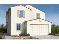 This is a charming two-story home with a two-car garage, neutral color palette, and desert landscaping at 25172 N 165Th Ln, Surprise, AZ 85387