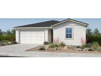 Charming single-story home featuring a two-car garage, neutral stucco facade, and low maintenance desert landscaping at 25169 N 167Th Ave, Surprise, AZ 85387