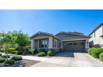 Charming single-story home with a well-manicured lawn and inviting curb appeal at 9936 E Revolution Dr, Mesa, AZ 85212