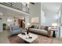 Bright living room with hardwood flooring, neutral colors, and contemporary decor at 154 W 5Th St # 212, Tempe, AZ 85281