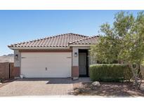 Charming single-story home featuring a well-maintained front yard and attached two-car garage at 16521 W Magdalena Ln, Goodyear, AZ 85338