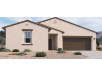 Inviting single-story home with neutral stucco, dark trim, and a two-car garage at 47219 W Pecan Woods --, Maricopa, AZ 85139