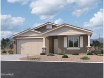 Charming single-story home with a two-car garage and inviting desert landscaping at 7703 W Saddlehorn Rd, Peoria, AZ 85383