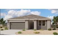 Charming single-story home featuring a two-car garage and a well-maintained, low-maintenance desert landscape at 46904 W Coe St, Maricopa, AZ 85139