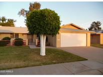 Charming home featuring a well manicured front yard and a two-car garage at 9426 N 109 Th Dr, Sun City, AZ 85351
