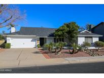 Charming single-story home featuring a well-maintained yard and attached two-car garage at 864 W Monte Ave, Mesa, AZ 85210