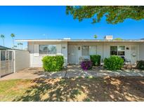 Charming single-story home with well-manicured landscaping, sunny curb appeal, and welcoming front entrance at 13418 N 108Th Dr, Sun City, AZ 85351