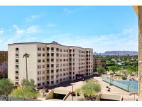 Spacious condo building featuring desert landscaping, beautiful mountain views and a relaxing park at 7920 E Camelback Rd # 612, Scottsdale, AZ 85251
