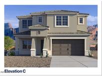 Two-story home with neutral color palette, tile roof, desert landscaping, and an attached two-car garage at 7404 W Buckhorn Trl, Peoria, AZ 85383