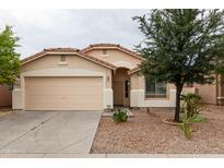Charming single-story home with a two-car garage and low maintenance desert landscaping at 9319 W Crown King Rd, Tolleson, AZ 85353