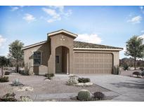 Charming single-story home featuring desert landscaping, neutral stucco exterior, and attached two-car garage at 26718 S 230Th St, Queen Creek, AZ 85142